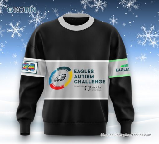 Philadelphia Eagles Jalen Hurts Eagles Autism Challenge Sweater and Sweatshirt
