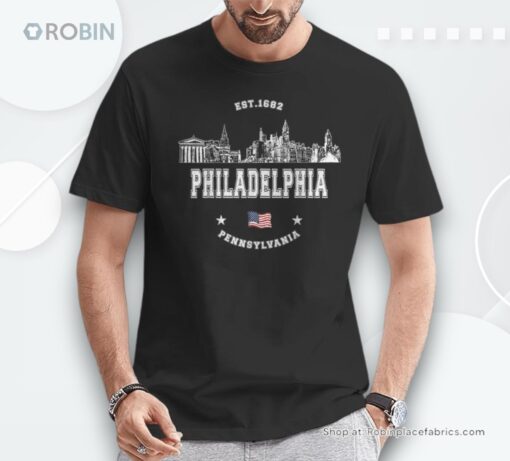 Philadelphia Skyline Vintage Shirt