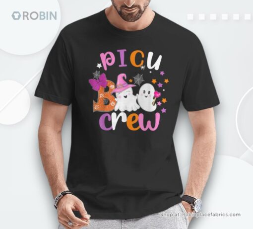 Picu Boo Crew Halloween Matching For Picu Nurses Shirt