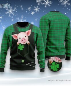 Pig Farm St Patricks Day Ugly Christmas Sweater For Men And Women, Farm Ugly Sweater