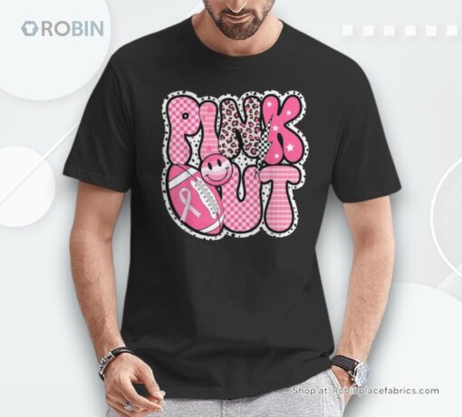 Pink Out Football Team Breast Cancer Awareness Month Shirt