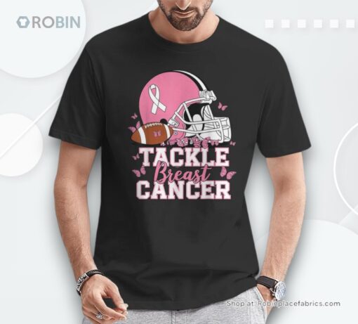 Pink Out Tackle Breast Cancer Awareness American Football Shirt