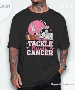 Pink Out Tackle Breast Cancer Awareness American Football Shirt