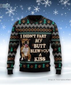 Pit Bull A Kiss Christmas Ugly Sweater, Christmas Gift For Dog Love Pit Bull A Kiss Christmas Ugly Sweater, Christmas Gift For Dog Love