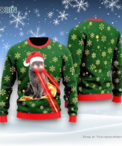 Pizza Cat Ugly Christmas Ugly Christmas Sweater, Christmas Gift For Cat Love