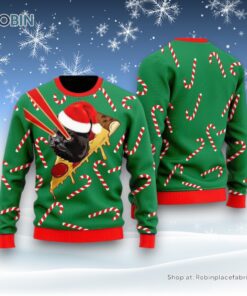 Pizza Cat With Laser Eyes Ugly Christmas Sweater, Christmas Gift For Cat Love