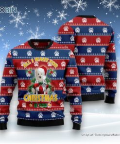 Polar Bear All I Want Christmas Ugly Christmas Sweater