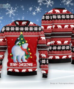 Polar Bear Beary Xmas Ugly Christmas Sweater
