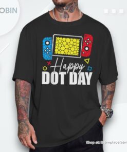 Polka Dots Gaming Controller Video Gamers Happy Dot Day Boys Shirt