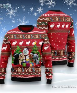 Poodle Family Snow Ugly Christmas Sweatshirt, Sweater
