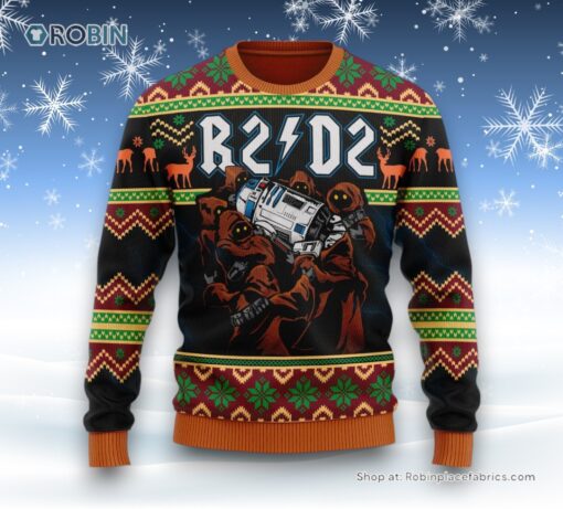 R2 D2 Funny Star Wars Unisex Ugly Christmas Sweater and Sweatshirt For Men and Women