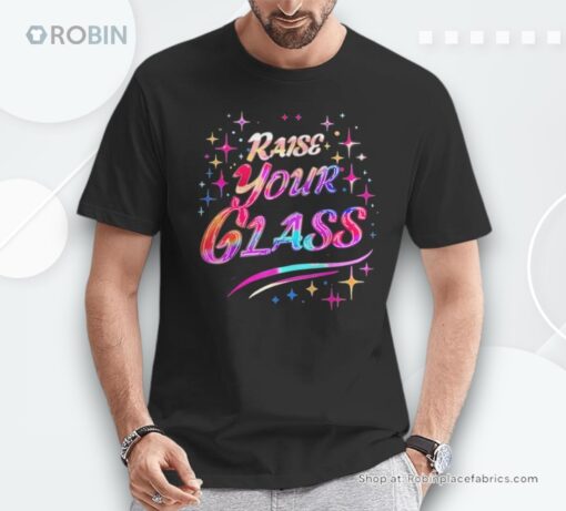 Raise Your Glass Pink Party Cheers Shirt