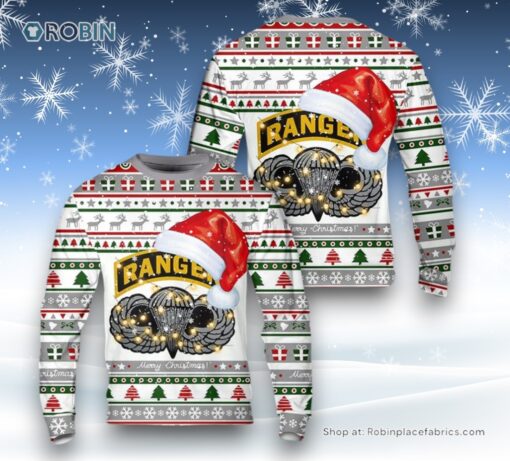 Ranger Tab With Wings Ugly Christmas Sweatshirt, Sweater For Men And Women, Christmas Gift