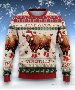 Red Angus Cows Ugly Christmas Sweater For Men Women, Christmas Gift, Farmers Sweater