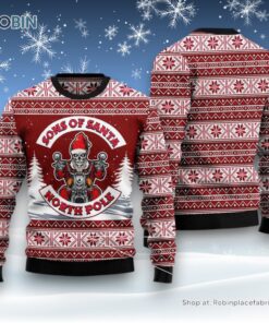 Red Sons Of Santa Ugly Christmas Sweatshirt, Sweater