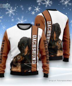 Rescued Dachshund Ugly Christmas Sweater