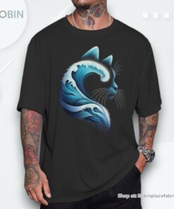 Retro Blue Wave Of Cat Ladies Blue Cats Wave For Kamala Shirt
