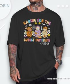 Retro Caring For The Cutest Pumpkins Nicu Nurse Halloween Shirt