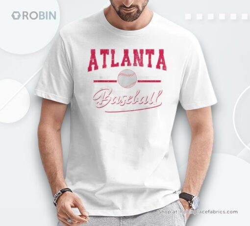 Retro Game Day Vintage Atlanta Baseball Shirt