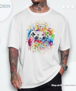 Retro Polka Dots Gaming Controller Video Gamers Dot Day Boys Shirt