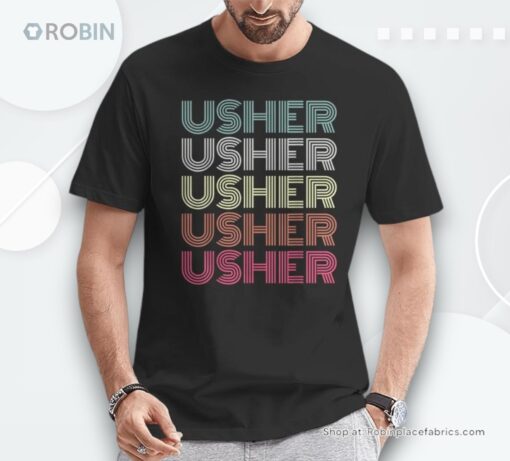 Retro Usher First Name Personalized In My Usher Era Shirt