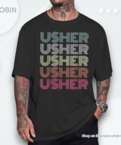 Retro Usher First Name Personalized In My Usher Era Shirt
