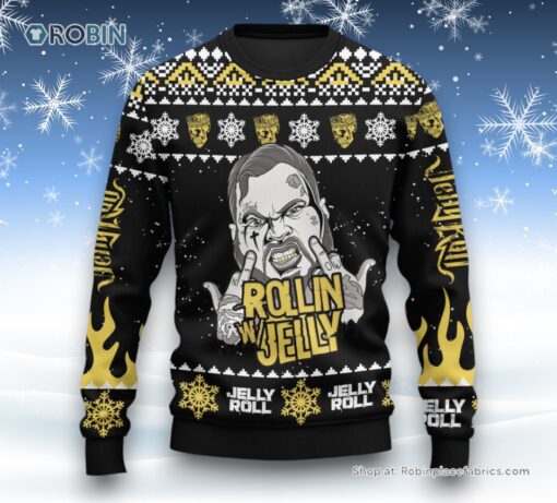 Rollin Jelly Roll Bad Apple Ugly Sweater and Sweatshirt