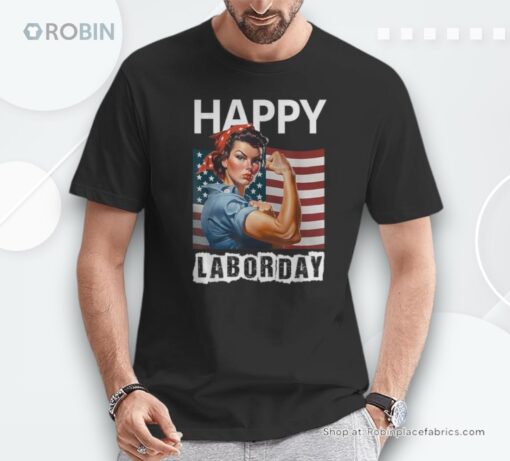 Rosie The Riveter Union Strong Labor Day Shirt