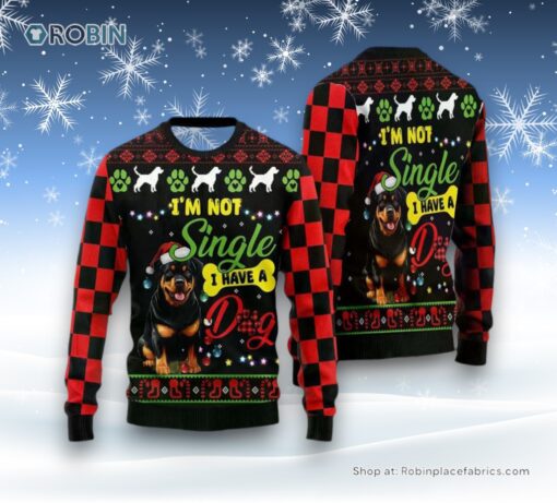 Rottweiler Dog Ugly Christmas Sweater, Christmas Gift For Dog Love