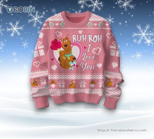Ruh Roh I Love You Scooby Doo Valentine Sweater and Sweatshirt