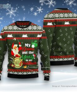 Santa And Drum Ugly Christmas Sweater