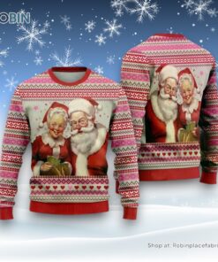 Santa Claus Couples Ugly Christmas Sweatshirt, Sweater For Men And Women, Christmas Gift