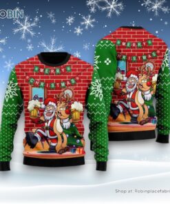 Santa Claus Drunk Merry Xmas Funny Ugly Christmas Sweater For Men And Women, Christmas Gift