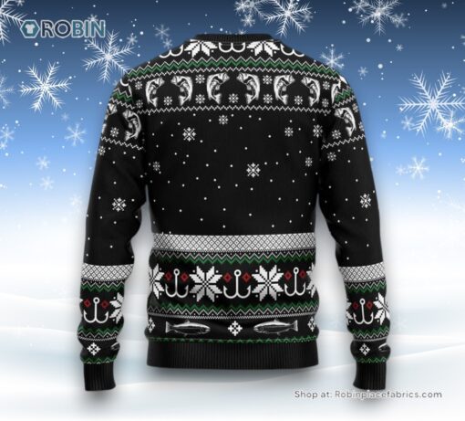 Santa Claus Fishing Ugly Christmas Sweatshirt, Sweater For Men And Women, Christmas Gift
