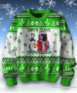 Santa Claus Is Coming To Town Alice Cooper Ugly Sweater and Sweatshirt