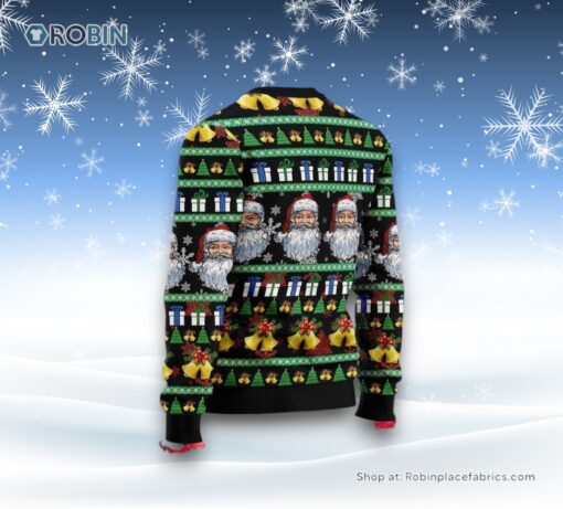 Santa Claus Jingle Bell Ugly Christmas Sweater For Men And Women, Christmas Gift