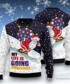 Santa Claus Ski Ugly Christmas Sweater