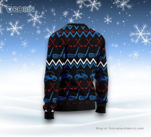 Santa Clause Golf Wonderland Ugly Christmas Sweater For Men And Women, Christmas Gift