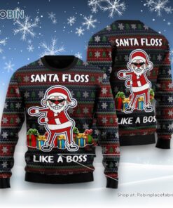 Santa Floss Ugly Christmas Sweater