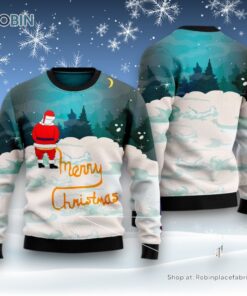 Santa Merry Christmas Ugly Christmas Sweatshirt, Sweater