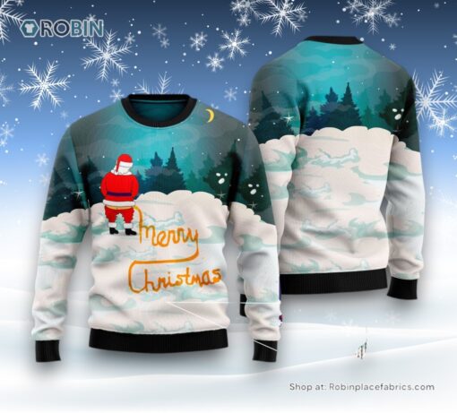 Santa Merry Christmas Ugly Christmas Sweatshirt, Sweater