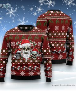 Santa Skull Ugly Christmas Sweater