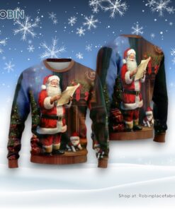 Santa Wishes Lists Ugly Christmas Sweater For Men And Women, Christmas Gift