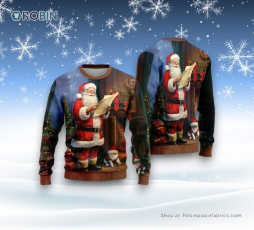 Santa Wishes Lists Ugly Christmas Sweater For Men And Women, Christmas Gift