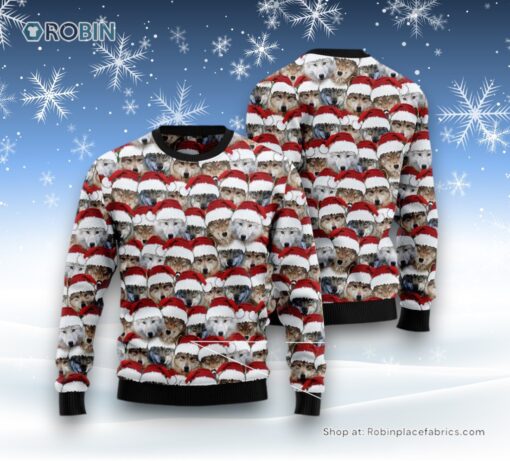 Santa Wolf Ugly Christmas Sweatshirt, Sweater