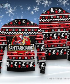 Santassic Park Ugly Christmas Sweater