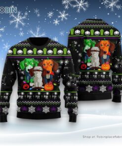 Scary Dachshund Zombie Ugly Christmas Sweater, Christmas Gift For Dog Love