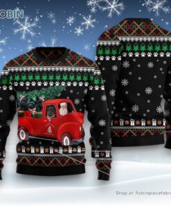 Scottish Terrier And Red Truck Ugly Christmas Sweater