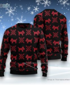 Scottish Terrier Christmas Pattern Ugly Christmas Sweater