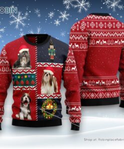 Shih Tzu Vintage Ugly Christmas Sweatshirt, Sweater